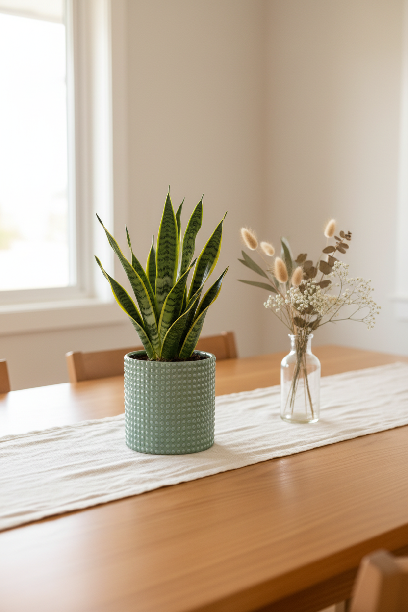 Bella Cylinder Pot – Green Dining Room