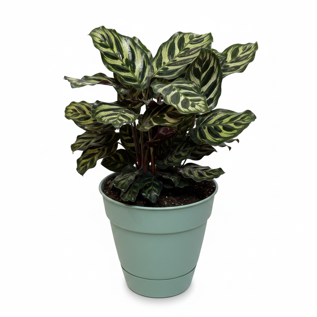 Calathea 3/4 left angle white background