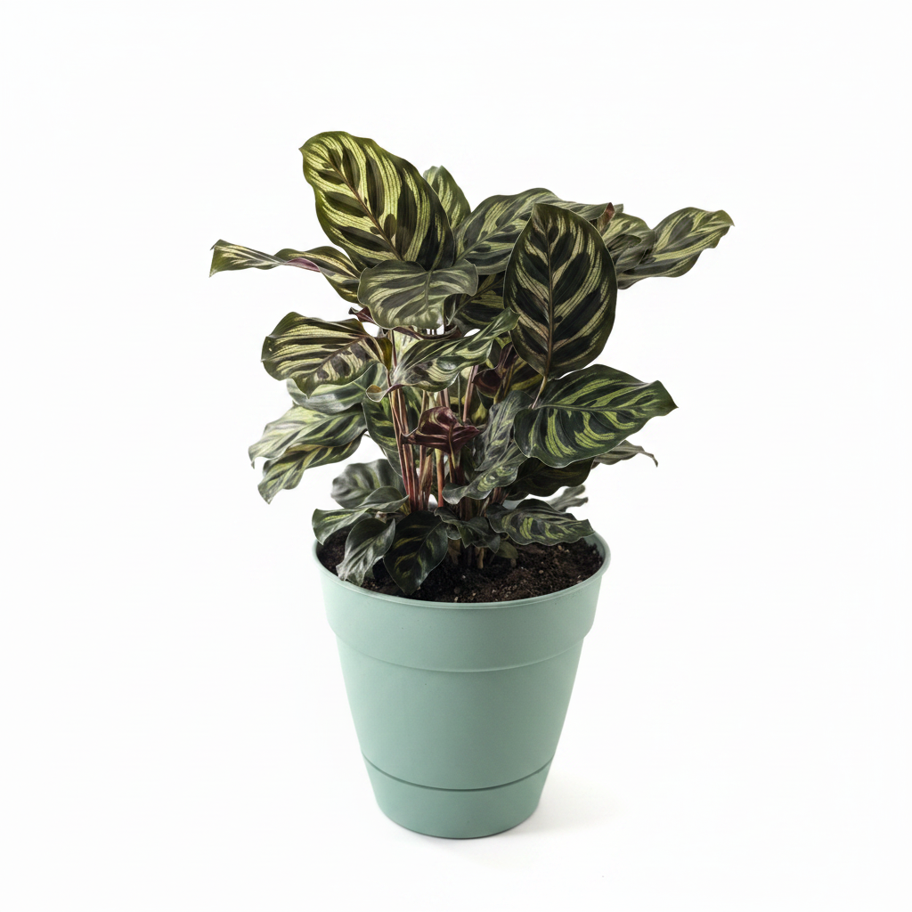 Calathea front view white background