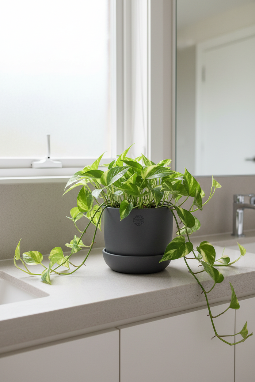Hana Pot – Charcoal Bathroom Display
