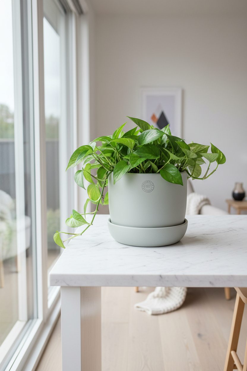White Ceramic Pot - Window Lifestyle